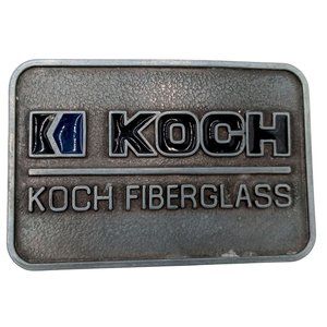 Koch Fiberglass Belt Buckle Wichita Kansas Industries KS Advertising Promo